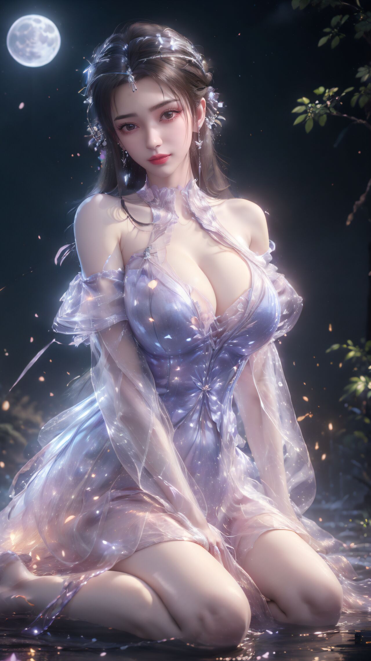 [AI Generated]Xianni Li Muwan sexy lingerie
